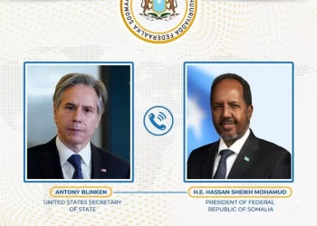 فخامة الرئيس حسن شيخ يبحث تعزيز العلاقات الثنائية مع وزير الخارجية الأمريكي انتوني بلينكن