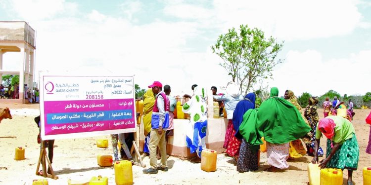 قطر الخيرية توفر المياه لآلاف الأسر الصومالية