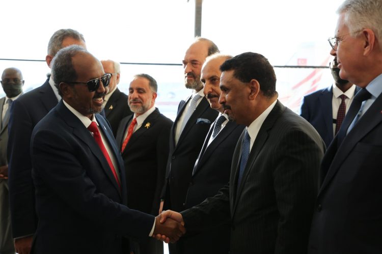 صور وصول فخامة الرئيس حسن شيخ محمود إلي العاصمة التركية أنقره