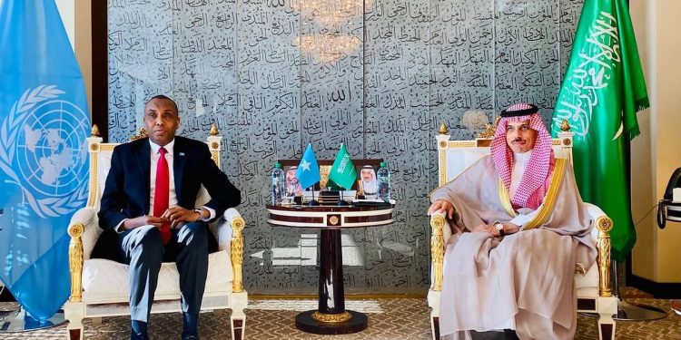 رئيس الوزراء الصومالي يلتقي وزير الخارجية السعودي على هامش أعمال الجمعية العامة للأمم المتحدة في دورتها الـ78