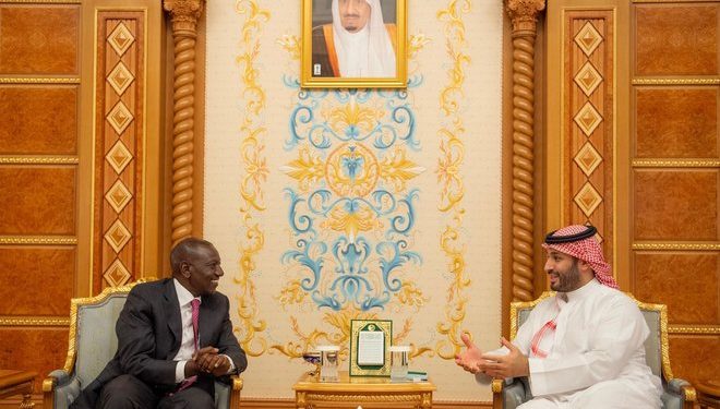 ولي العهد يبحث مع الرئيس الكيني فرص التعاون