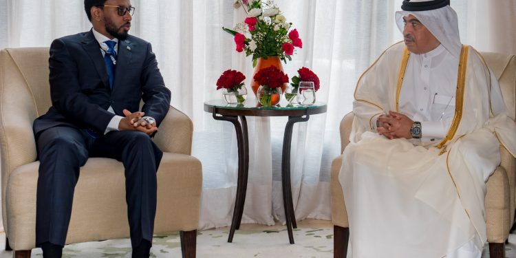 وزير المالية الصومالي يجتمع مع نظيره القطري في مدينة مراكش المغربية