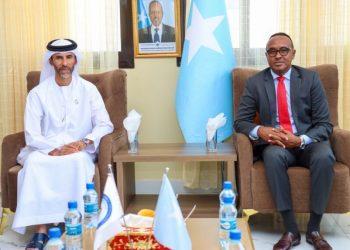 رئيس الهيئة الوطنية لإدارة الكوارث الصومالية يجتمع مع سفير  دولة الإمارات العربية المتحدة