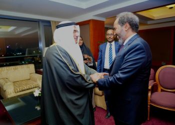 الرئيس الصومالي يلتقي  رئيس البرلمان العربي بالقاهرة