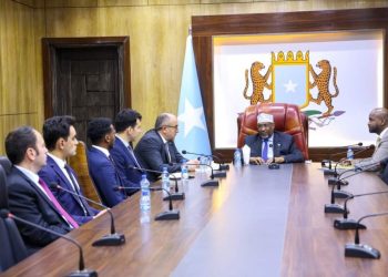 رئيس مجلس الشعب  الصومالي يودع السفير التركي لدى مقديشو