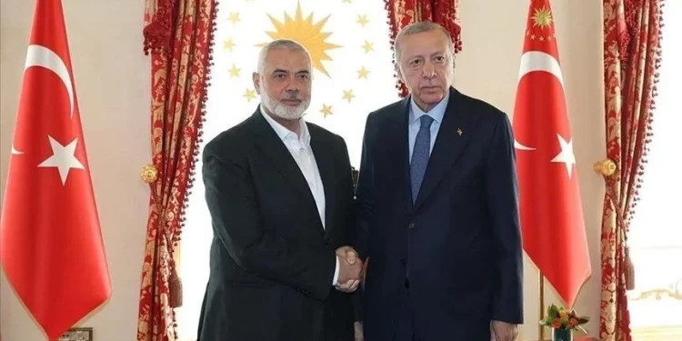 الرئيس أردوغان يلتقي إسماعيل هنية