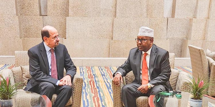وزير الخارجية الصومالي يلتقي نظيره اليمني لبحث التعاون الثنائي