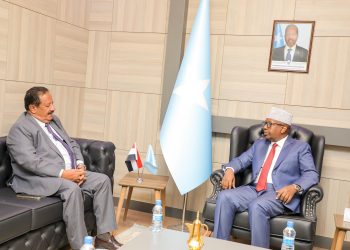 وزير الخارجية الصومالي يستقبل السفير اليمني في زيارة مجاملة