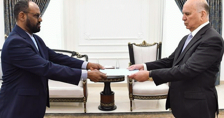 سفير الصومال الجديد يسلم أرواق اعتماده إلى وزير خارجية العراق