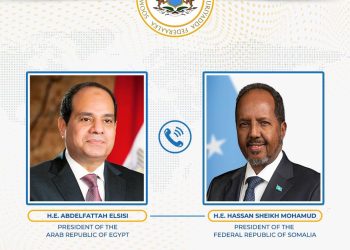 الرئيس الصومالي  يجري اتصالا هاتفيا مع نظيره المصري