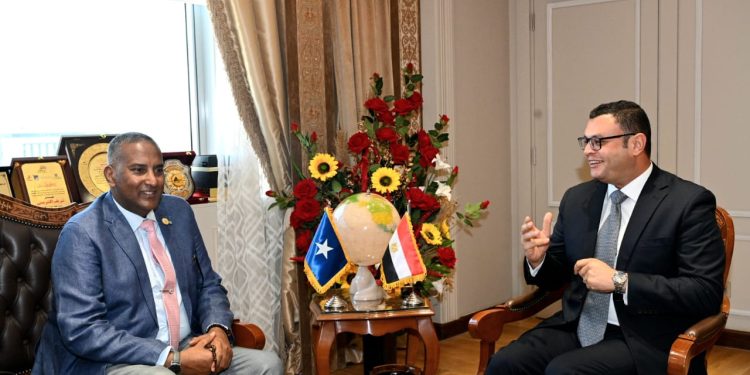 وزير الدولة للأشغال العامة والإسكان يجتمع مع وزير الإسكان المصري