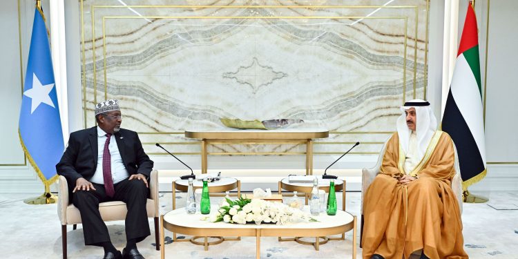 رئيس مجلس الشعب الصومالي يبحث مع نظيره الإماراتي التعاون البرلماني