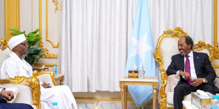 رئيس الصومال يبحث مع القائم بأعمال السفارة السودانية تطورات الأوضاع في بلاده