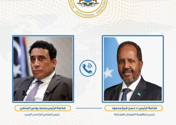 الرئيس الصومالي يتلقى اتصالًا هاتفيًا من رئيس المجلس الرئاسي الليبي