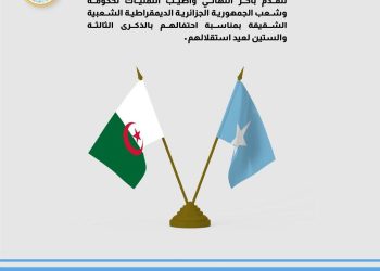 وزير الخارجية الصومالي يهنئ الجزائر بمناسبة الذكرى 63 للاستقلال