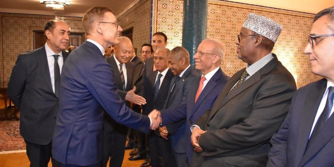 سفير الصومال لدى مصر يشارك في لقاء المندوبين المعتمدين لدى جامعة الدول العربية مع رئيس فنلندا